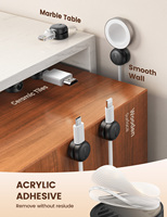 Lamicall STRK05 Nouveau design Organisateur de câbles 6 pièces Pinces à ressort pour gestion des fils Support de câbles pour PC, bureau, table de chevet Tendance