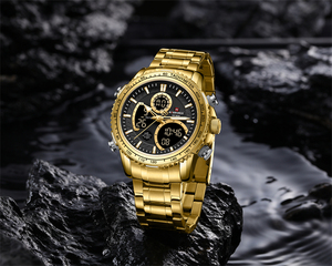 Reloj <span class=keywords><strong>NAVIFORCE</strong></span> <span class=keywords><strong>9182</strong></span> para Hombre, OEM, de Alta Calidad, Resistente al Agua, con Movimiento Dual Analógico-Digital, Calendario, Reloj de Pulsera Masculino - Product Image 3