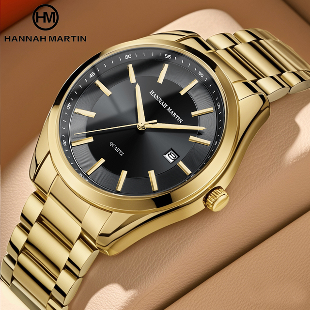 HANNAH MARTIN Watch Manufacturer Stainless Steel Band Custom Logo Luxury Watches Men Wrist Japan Quartz Movement Simple Watches