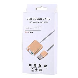 <span class=keywords><strong>Carte</strong></span> <span class=keywords><strong>son</strong></span> magique hi-fi 3D USB 7.1 en alliage d'aluminium Xput avec Microphone stéréo - Product Image 6