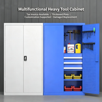 Armoire à outils métallique robuste personnalisable, boîte de rangement pour quincaillerie à double porte et armoire à outils de sécurité pour atelier d'usine