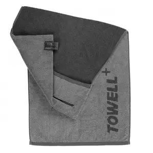 Toalla de mano deportiva personalizada, toalla de gimnasio con bolsillo con cremallera