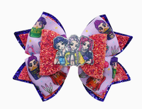 Barrettes à cheveux en gros-grain Sacarla K-Pop Girl Group pour filles, imprimées de dessins animés, avec paillettes, accessoires pour cheveux pour cosplay et fêtes