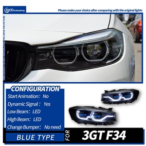 Faro a <span class=keywords><strong>LED</strong></span> WLJ per BMW Serie 3 <span class=keywords><strong>GT</strong></span> F34 2013-2020, Gruppo Ottico Anteriore Full <span class=keywords><strong>LED</strong></span>, Ricambio Illuminazione Auto - Product Image 5