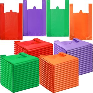 T-Shirt Bulk Biodegradable PE Side Gusset <b>Shopping</b> Grocery Carry Retail Handles Shoulder Length Handle <b>Small</b> Business - Product Image 3