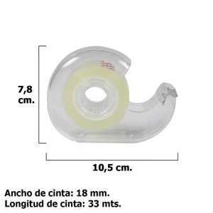 Nastro Adesivo Trasparente 18 mm x 33 m con Dispenser - Product Image 4