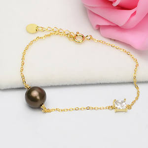 S925 Silver Semi-Finished DIY Pearl Jewelry Fancy Bracelet with Through Hole Beads Empty Tray 557 <b>Crystal</b> Bracelets & Bangles - Product Image 4