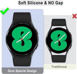 ไม่มีช่องว่าง20มม. สายนาฬิกาซิลิโคนนิ่มสำหรับเปลี่ยนสำหรับ <span class=keywords><strong>Samsung</strong></span> <span class=keywords><strong>Galaxy</strong></span> <span class=keywords><strong>Watch</strong></span> 7 6 <span class=keywords><strong>5</strong></span> 4 40มม. 44มม./6คลาสสิก43มม. 47มม./<span class=keywords><strong>5</strong></span> <span class=keywords><strong>Pro</strong></span> 45มม. - Product Image 4