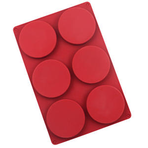HY – moules à gâteaux ronds et plats en Silicone à 6 cavités, moule à biscuits et à <span class=keywords><strong>tarte</strong></span> - Product Image 1