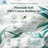 Parure de lit Cloudland certifiée OEKO-TEX, audituée BSCI, 100% coton, 3 pièces, housse de couette, drap et taie d'oreiller, taille Queen