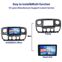 Meihua 10 pouces Kits de tableau de bord d'installation de voiture Cadre stéréo Radio Android pour Renault Master/OPEL Movano/Nissan NV400 2010-2021