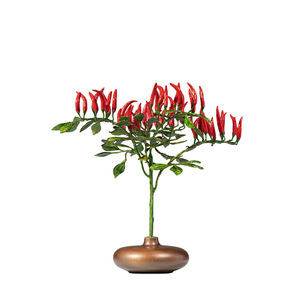 Ornement en Cuivre et Or en Forme de Piment Simulé, Décoration Compacte pour la Maison, Décoration de Table, Cadeau du Nouvel An Chinois - Product Image 1