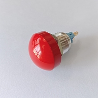 Bouton poussoir en forme de champignon CMP rouge 35 mm