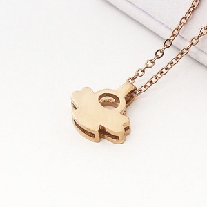 สร้อยคอรูปดาวประดับคริสตัลเพชรทองคำขาวสแตนเลสขายดี - Product Image 5