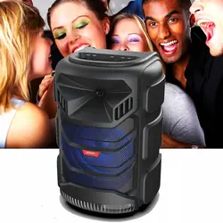 12 inch Super Bass công suất cao vòng bên hộp Hot kỹ thuật số khuếch đại di động loa di động với LED flash Disco bóng ánh sáng - Product Image 4