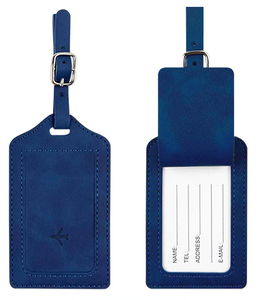 Custom PU Leather Luggage Tag Travel ID <b>Labels</b> Suitcase Name Tags Luggage Tags with Logo - Product Image 4