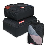 Cubes d'emballage de compression noirs pour valises 4 jeux de cubes d'emballage pour valise à main