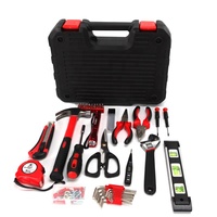 KAFWEULL H13035A – Kit de réparation domestique 47 pièces en acier au chrome-vanadium, avec tournevis et clés ajustables, rangement en boîte colorée, portable