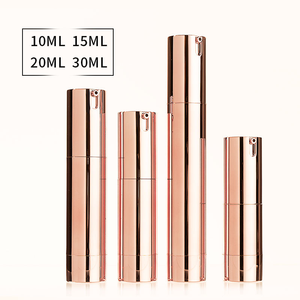 Botella de Plástico Cosmética de Lujo Color Oro Rosa, Vacía, de 10 ml, 15 ml, 20 ml, 30 ml, para Crema Facial, con Bomba de Aire ABS - Product Image 2