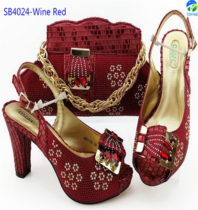 Ensemble Chaussures et Sac Italiens Magenta pour Femmes, Meilleures Ventes, Chaussures et Sac de Soirée Nigérianes - Product Image 5