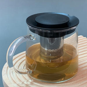 กาน้ำชาแก้วบอโรซิลิเกตสุดหรู600มล. เครื่องชงชาดีไซน์แบบ<span class=keywords><strong>จีน</strong></span>ทำด้วยมือเป็นมิตรกับสิ่งแวดล้อมสำหรับโรงแรมและปาร์ตี้ - Product Image 2