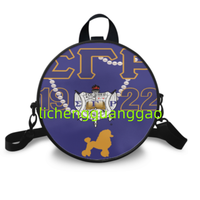 Sac rond en PU pour femme de la sororité ZPB Zeta Phi Beta, sac de shopping réutilisable en tissu de haute qualité, sac de week-end