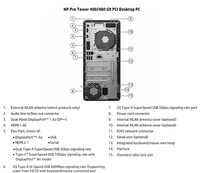 Nouveaux ordinateurs de bureau d'affaires d'origine PC ProDesk 400 G9 tour Intel Core i7 12e 13e poste de travail en Stock