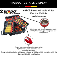 Ensemble d'outils isolés WEDO GS certifiés VDE AC1000V - 68 pièces