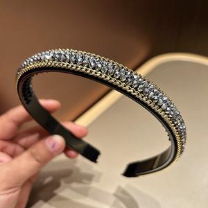 Diadema Ancha con Cuentas de Cristal Hecha a Mano para Mujer, Accesorio de Moda para el Cabello - Product Image 6