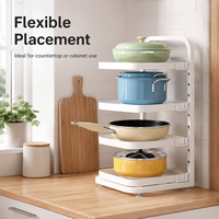 Support de Rangement de Cuisine Multifonctionnel Blanc Brillant, 5 Niveaux, Réglable, Durable, Moderne, Non Pliable, Vente en Gros Usine