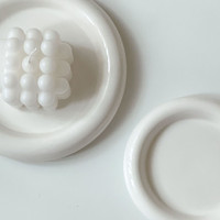Souliers plats plats en céramique blanc unie, 8/6 pouces, simples, mignonnes, pour salade, Dessert, assiettes à dîner, 1 pièce