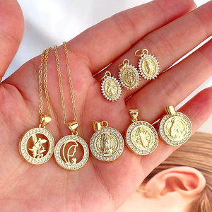 Collar Religioso <span class=keywords><strong>de</strong></span> Lujo CH-LHP1945 con Circonitas, Collar con Colgante <span class=keywords><strong>de</strong></span> María <span class=keywords><strong>San</strong></span> <span class=keywords><strong>Benito</strong></span>/<span class=keywords><strong>Cruz</strong></span>, Collar <span class=keywords><strong>de</strong></span> Cobre con Dije <span class=keywords><strong>de</strong></span> <span class=keywords><strong>San</strong></span> <span class=keywords><strong>Benito</strong></span> Chapado al por Mayor - Product Image 3