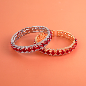 Chất Lượng Cao Của <span class=keywords><strong>Ruby</strong></span> Mạ Vàng Bangles Cho Phụ Nữ Ánh Sáng Sang Trọng Retro Đồ Trang Sức Đá Quý Vòng Đeo Tay Ấn Độ Bangles - Product Image 2
