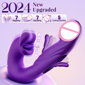 Gelances Vibrateur Point G 3-en-1 pour Femme, Vibration, Battement, Mordillement des Lèvres, Orgasme, Succion Clitoridienne, Léchage Buccal, Jouet de Plaisir Intense - Product Image 5