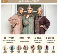 Robe Abaya de luxe légère en coton brodée de sequins et de cordes, à manches longues, longueur ras du sol, pour mariage et soirée, style Moyen-Orient, Dubaï, pour femme musulmane