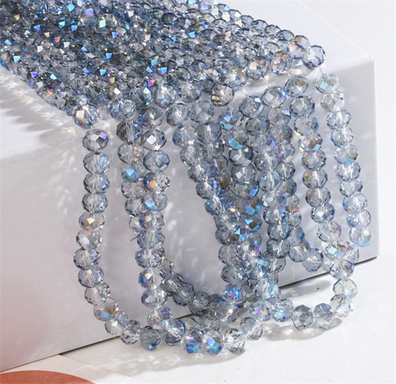 Fashion Faceted Crystal Flat Round Beads 2mm 3mm 4mm 6mm Wheel Rondelle AB Colorful Glass Loose Beads for Jewelry Making