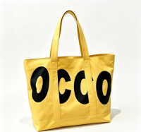 Sac fourre-tout en toile robuste avec longue poignée, fermeture éclair, impression de logo personnalisé, idéal pour les cadeaux, les voyages et l'usage quotidien