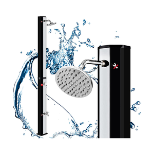 CYEN 35 L <span class=keywords><strong>Prix</strong></span> usine Nouveau design <span class=keywords><strong>Douche</strong></span> <span class=keywords><strong>solaire</strong></span> carrée en PVC pour <span class=keywords><strong>piscine</strong></span> extérieure Énergie verte Noir et Argent - Product Image 3