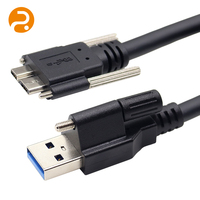Cable de visión artificial USB3.0 de alta calidad tipo A a macho Micro-B con accesorio de tornillo de mariposa 4P para equipo visual