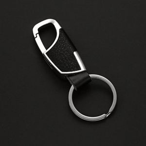 Custom Logo Metal <b>Key</b> <b>Chains</b> Waist Hanging Keychains <b>Key</b> Holder Men Best Gift Keyring Real Pebbled <b>Leather</b> Keychain - Product Image 5