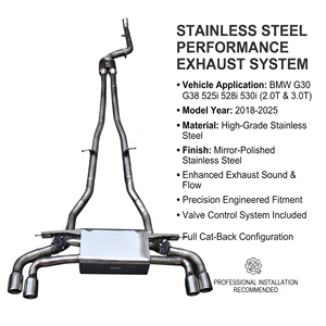Vortex High-Flow Stainless Steel <b>Exhaust</b>-System For BMW G30 G38 525i 528i 530i 2.0T 3.0T Quad-Tail - Product Image 1