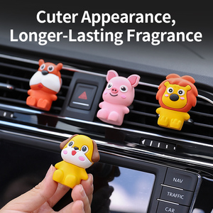 Populaire schattige dierenfiguurtjes voor de auto-luchtuitlaat, geurverspreider, universele auto-interieurdecoratie - Product Image 2