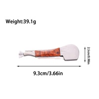 Grattoir à lames en bois trois-en-un en acier inoxydable Blackwood Redwood, entièrement en bois, pour accessoires de couteaux