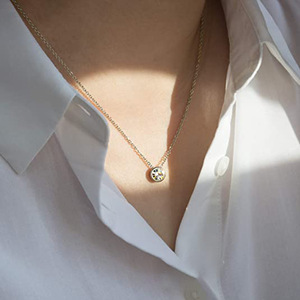 Stella e Tik Tok mini singola collana in acciaio al titanio popolare femminile 18K accessori pendenti per clavicola collare a catena - Product Image 4