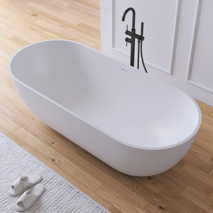 Maydon, fabricant de baignoires portables durables de 1750 mm, fournisseur de baignoires en surface solide pour salle de bain moderne, baignoire ronde - Product Image 1