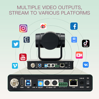 Caméra PTZ de diffusion en direct FEELWORLD UHD4K12X simultanée 3G-SDI/HDMI/USB/IP avec zoom optique 12x 4K30fps compatible PoE