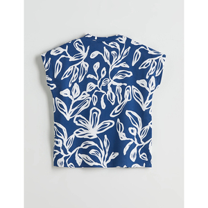 T-shirt en satin à manches courtes pour femme avec imprimé graphique sur la poitrine, 190 g/m², coton élasthanne, été, séchage rapide, respirant, streetwear urbain - Product Image 1