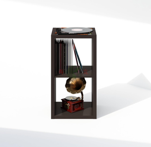Support de rangement <span class=keywords><strong>pour</strong></span> disques vinyles avec 2 cubes, étagère ouverte extra épaisse <span class=keywords><strong>pour</strong></span> LPs, <span class=keywords><strong>CD</strong></span>, <span class=keywords><strong>DVD</strong></span>, jeux Blu-Ray - Product Image 2