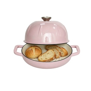 2026 <span class=keywords><strong>Cocotte</strong></span> en fonte émaillée robuste <span class=keywords><strong>pour</strong></span> la cuisson du pain au levain, avec double couvercle et poignées, compatible four et <span class=keywords><strong>induction</strong></span> - Product Image 1