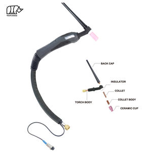 Antorcha de Soldadura TIG INWELT WP9 de Argón Enfriada por Gas 110Amp DC 95Amp AC <span class=keywords><strong>con</strong></span> Interruptores Reemplazables - Product Image 6